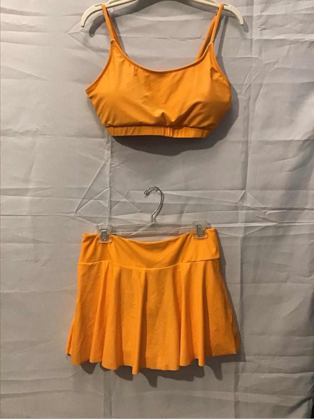 89 Orange Women's Bikini Top and Skirt Set